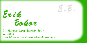 erik bokor business card